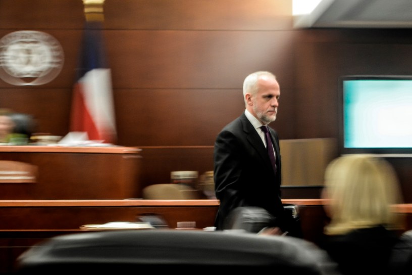 Top Houston Criminal Lawyer Mark Bennett at the Harris County Courthouse in Downtown Houston